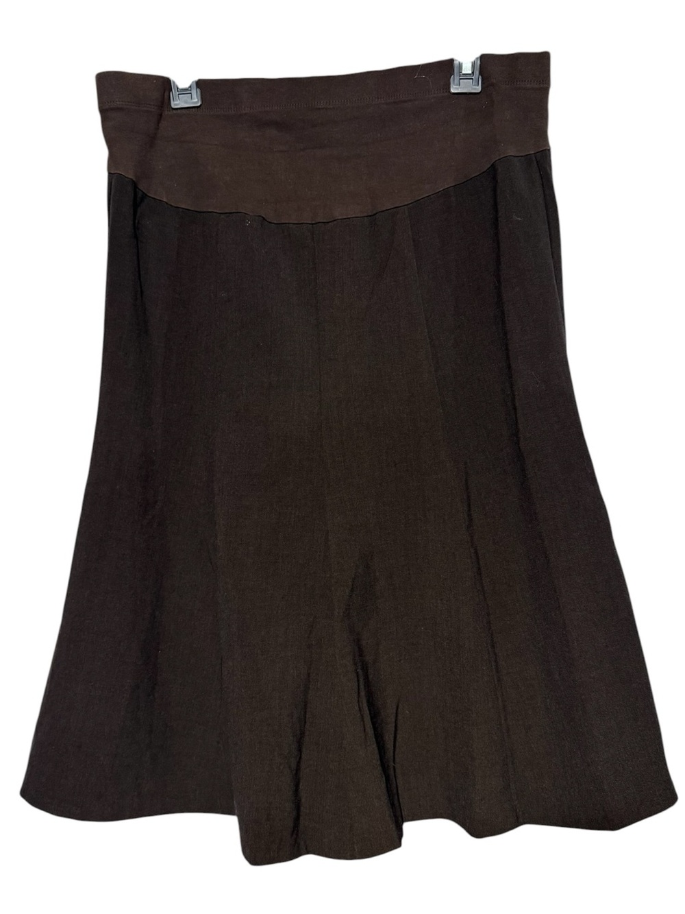 Motherhood Maternity Brown Midi Skirt Size Medium Chocolate Brown Modest Church